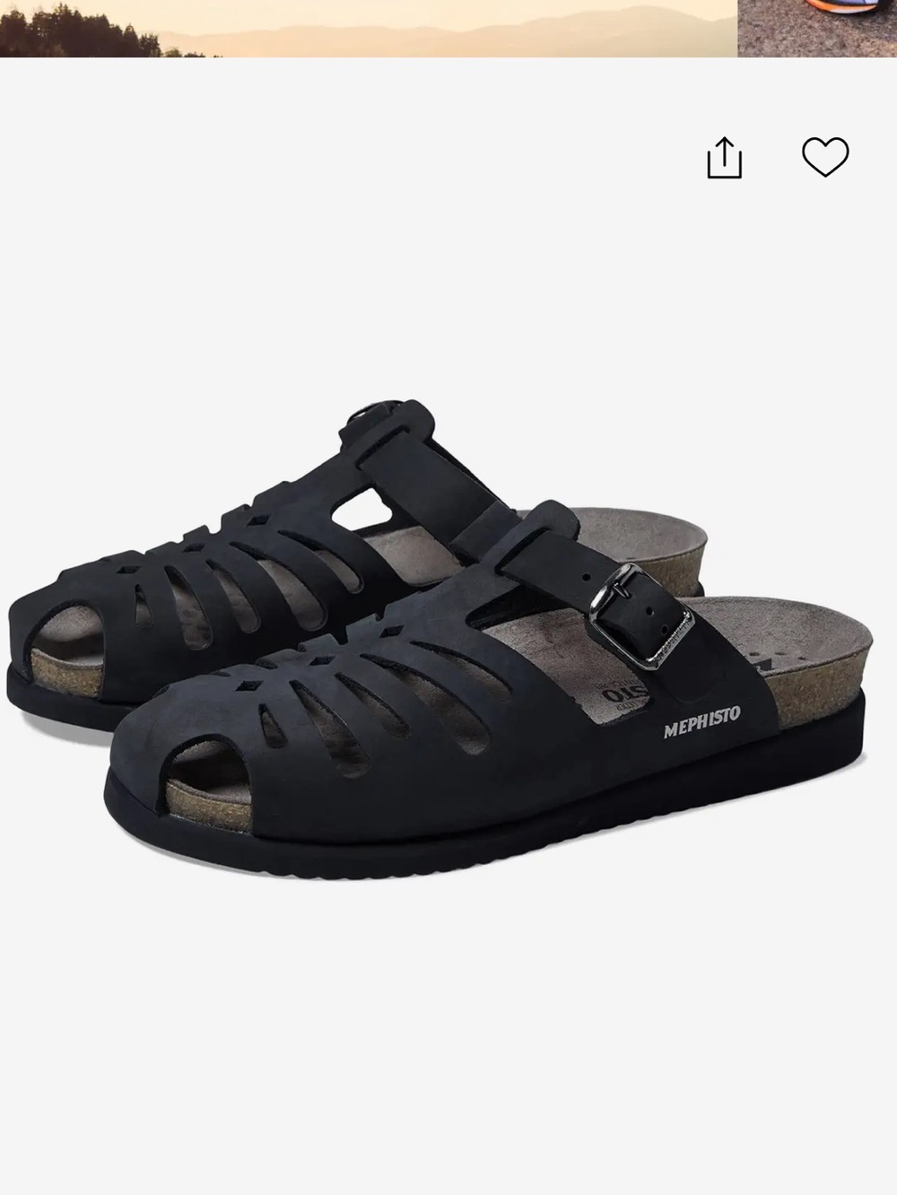 Mephisto Hedina Black Nubuck EU 38 (US Women's 8) B (M)